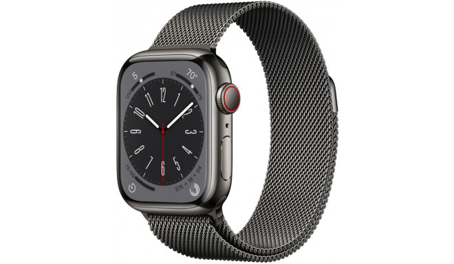 Apple Watch 8 GPS + Cellular 41mm Stainless Steel Milanese Loop, graphite (MNJM3EL/A)