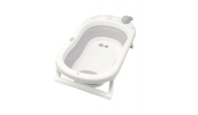 PRIMABOBO MyToy foldable bathtub with a bath cushion and a toy, grey, 87 cm, HB_wst_G