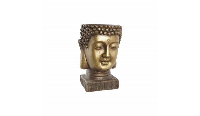 Planter DKD Home Decor Fibreglass Golden Buddha Oriental (25 x 25 x 36 cm)