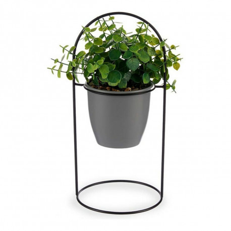 Decorative Plant Ibergarden QY-H093 QY-H093 Metal Plastic 21 x 30 x 21 cm With support Grey