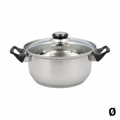 Casserole with glass lid Quid Habitat - 22 cm