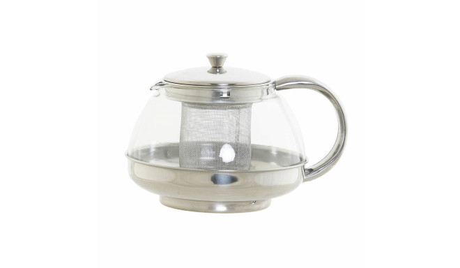 Teapot DKD Home Decor Silver Stainless steel Crystal Plastic 18 x 14 x 12 cm