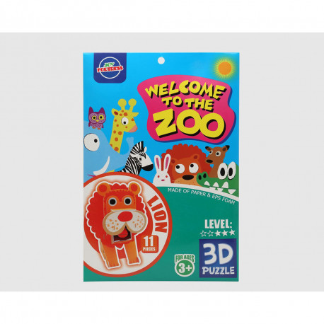 3D Puzle Zoo Lauva 27 x 18 cm 11 Daudzums