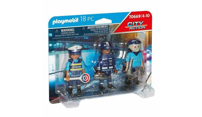 Playset  City Action Police Figures Set Playmobil 70669 (18 pcs)