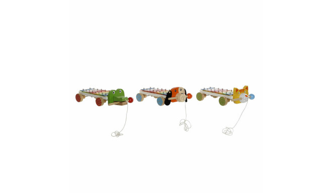 Ксилофон DKD Home Decor 27 x 13,6 x 8,5 cm Металл Деревянный (3 Предметы)