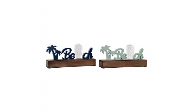 Decorative Figure DKD Home Decor Beach LED Green Navy Blue Mediterranean 34 x 8 x 16 cm (2 Units)