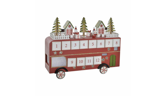 Advent Calendar DKD Home Decor Wood Bus (31.5 x 10 x 25 cm)