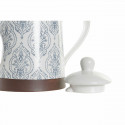 Teapot DKD Home Decor Rubber wood White Stoneware (1 L)