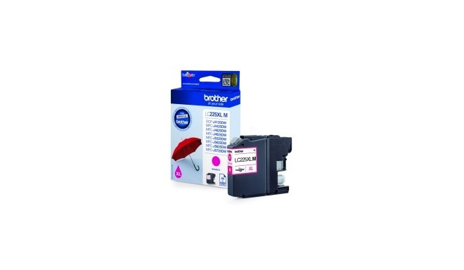 Brother LC225XL (LC225XLM) Ink Cartridge, Magenta