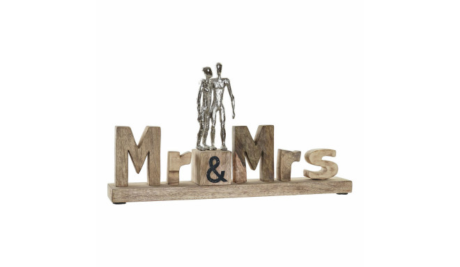 Decorative Figure DKD Home Decor Mr & Mrs Silver Aluminium (51 x 7,5 x 28 cm)