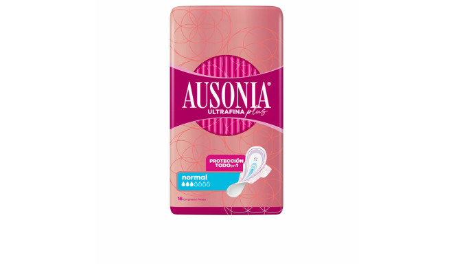 Normal Sanitary Pads with Wings Ausonia Plus Ultrafine 16 Units