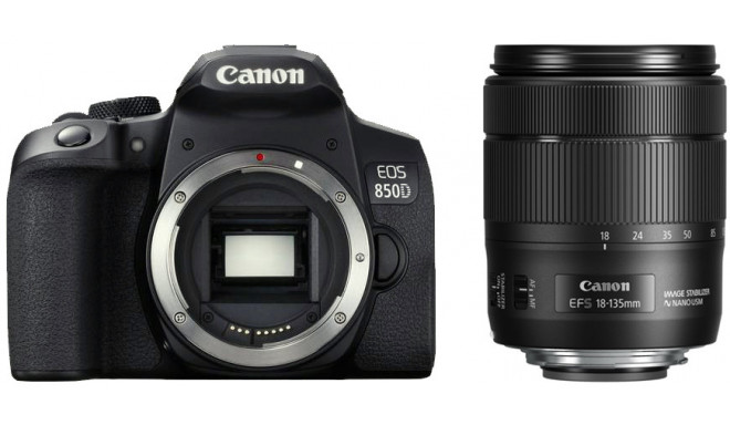 Canon EOS 850D + 18-135mm IS USM Kit (ilma pakendita)