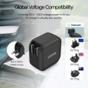 UNITEK TRAVEL TRI GaN 3 Ports Black Indoor