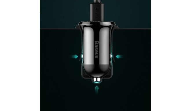 Baseus CCALLP-01 2XUSB 4.8A car charger 2 x USB black