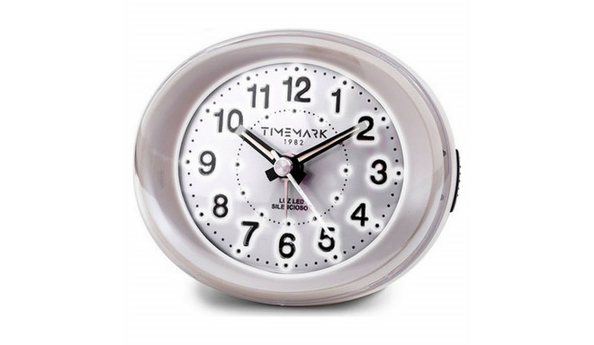 Analogue Alarm Clock Timemark White LED Light Silent Snooze Night mode 9 x 9 x 5,5 cm (9 x 9 x 5,5 c