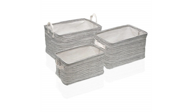 Basket set Polyester (3 Pieces) (25 x 22 x 35 cm)