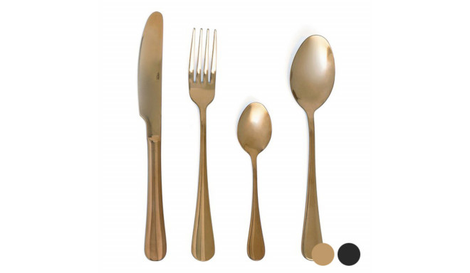 Cutlery set Quid Celebrant Metal 24 Pieces - Black