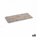 Plate Quid A'Bordo Wood Plastic (40 x 18 cm) (Pack 6x)