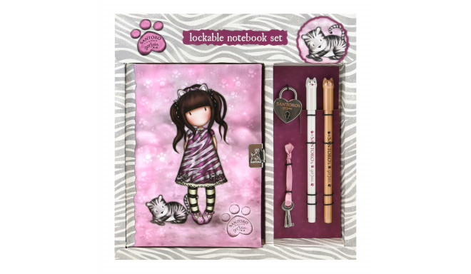 Diary with accessories Gorjuss Ruby wild Grey 25 x 25 x 2.8 cm