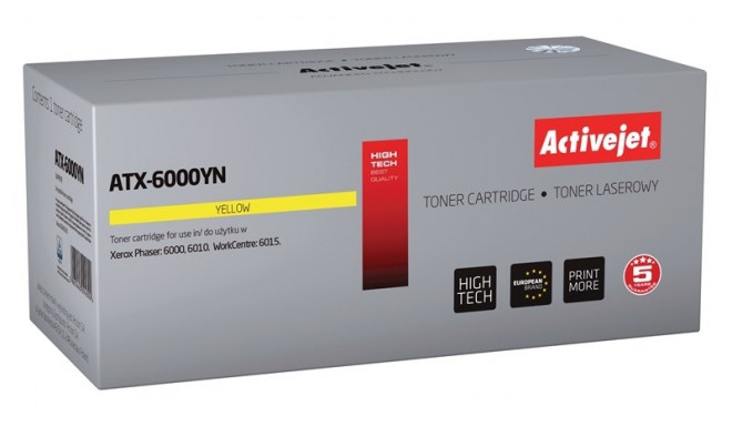 Activejet ATX-6000YN Toner (replacement for Xerox 106R01633; Supreme; 1000 pages; yellow)