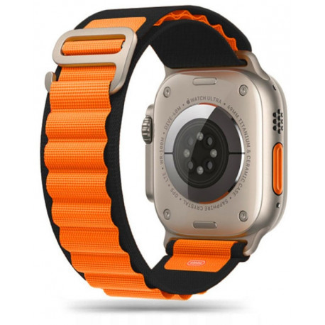Tech-Protect kellarihm Nylon Pro Apple Watch 42/44/45/49mm, must/oranž
