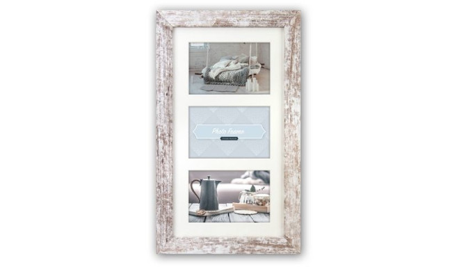 Zep Photo Frame V23106 Nelson 6 3Q White Wash for 3 Photos