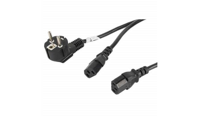 Voolujuhe Lanberg SCHUKO CEE 7/7 A 2X IEC320 C13 Must