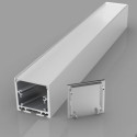 Surface-mounted / built-in anodized aluminum 