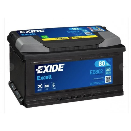 Aku Exide Excell 80Ah 700A 315x175x175 -+