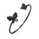 Bracelet Folli Follie Butterflies Sterling silver (Ø 55 mm) (Black)