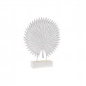 Decorative Figure DKD Home Decor Metal White Tropical MDF Wood Leaf of a plant (36 x 7 x 46 cm)