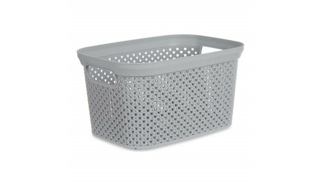 Basket Grey Plastic 3 L 16,5 x 12,5 x 23 cm