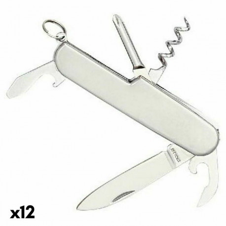 6-in-1 multi-purpose knife 148225 (12 Units) (Silver)