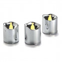 LED Candle (3 Pieces) Silver