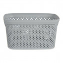 Basket Grey Plastic (16,5 x 12,5 x 23 cm)