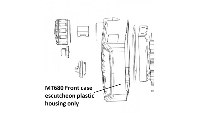 Hytera MT680 Front case escutcheon plastic housing