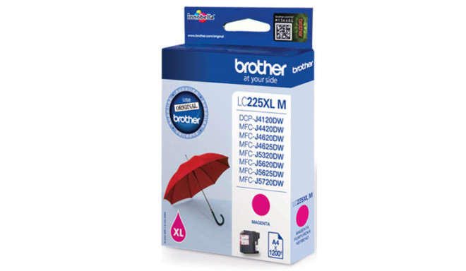 Brother LC225XL (LC225XLM) Ink Cartridge, Magenta