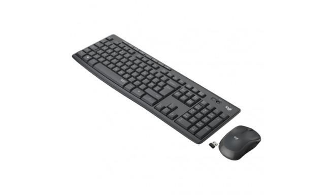 Logitech MK295 Silent Wireless Combo Wireless keyboard, US Int, Graphite