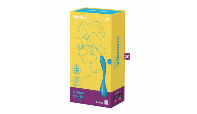 SATISFYER G-SPOT FLEX5+ MULTI-VIBRADOR AZUL BLUETOOTH 1UN