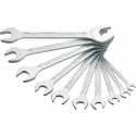 Hazet double open-end wrench set 450N / 10, 10 pieces, wrench (SW 6x7 to 27x32, chrome-plated)