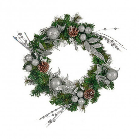Advent wreathe Krist+ K1912698-1 K1912698-1 Green Silver Pineapples 60 x 13 x 60 cm