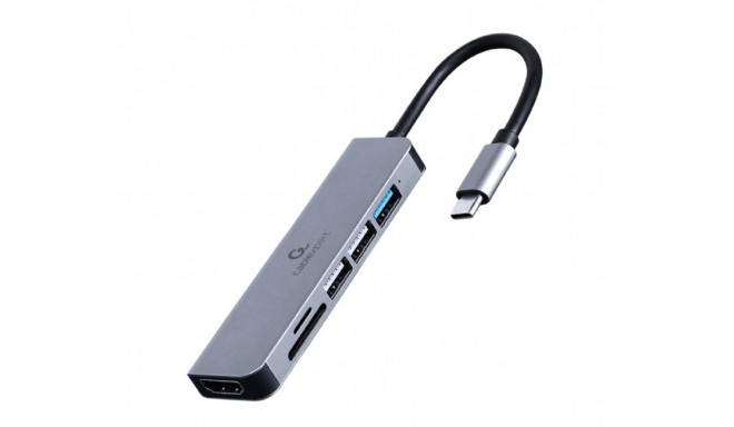 Gembird USB-C hub 6in1 HDMI/USB 3.1/2xUSB 2.0/SD/microSD