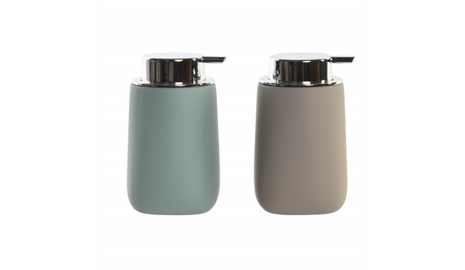 Soap Dispenser DKD Home Decor 9 x 9 x 14,5 cm Beige Mint ABS Dolomite (2 Units)