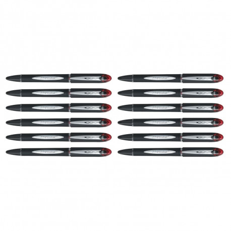 Liquid ink ballpoint pen Uni-Ball Rollerball Jestsream SX-210 Punane 12 Ühikut
