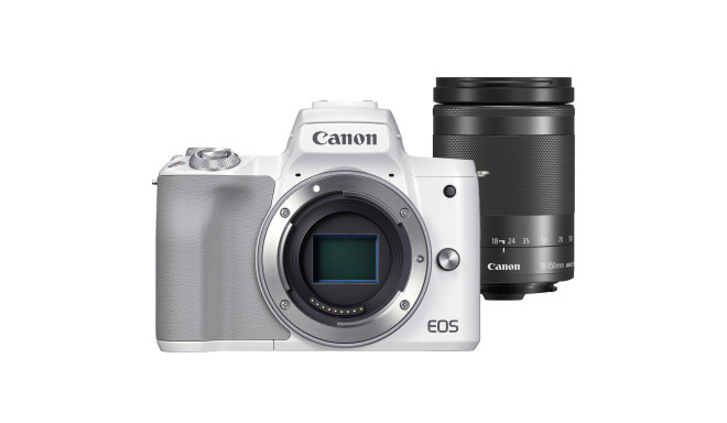 Canon EOS M50 Mark II (White) + EF-M 18-150mm IS STM (Black ...