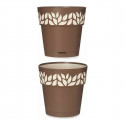 Self-watering flowerpot Cloe Brown Plastic (19 x 19 x 19 cm)