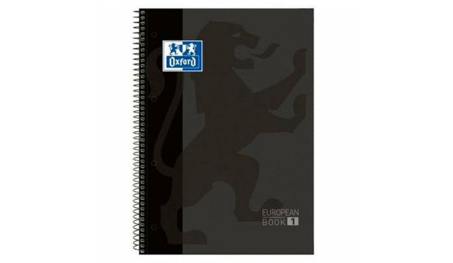 Notebook Oxford European Book Black A4 5 Pieces