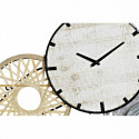 Sienas pulkstenis DKD Home Decor Pelēks Metāls Apļi Koks MDF (99 x 7.6 x 54.3 cm)