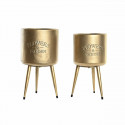 Set of Planters DKD Home Decor Metal 2 Pieces 2 Units (25,5 x 25,5 x 44 cm)