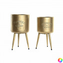 Set of Planters DKD Home Decor Metal 2 Pieces 2 Units (25,5 x 25,5 x 44 cm)